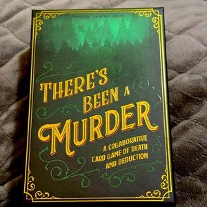 There’s been a murder game. Brand new. Never opened still sealed.